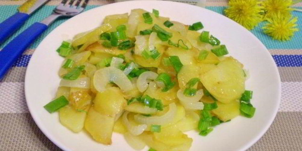Рецепт жареная картошка с луком