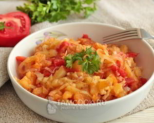 Жареная картошка с помидорами