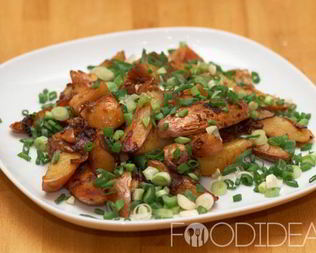 Жареная картошка с шампиньонами