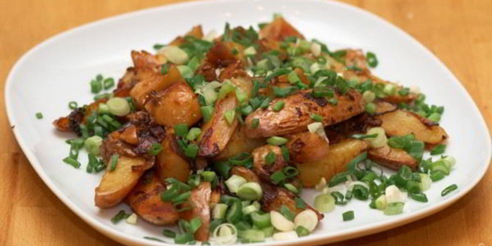 Рецепт жареная картошка с шампиньонами