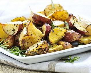 Жареный картофель с оливками и лимоном по-мароккански