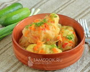 Диетические голубцы с курицей