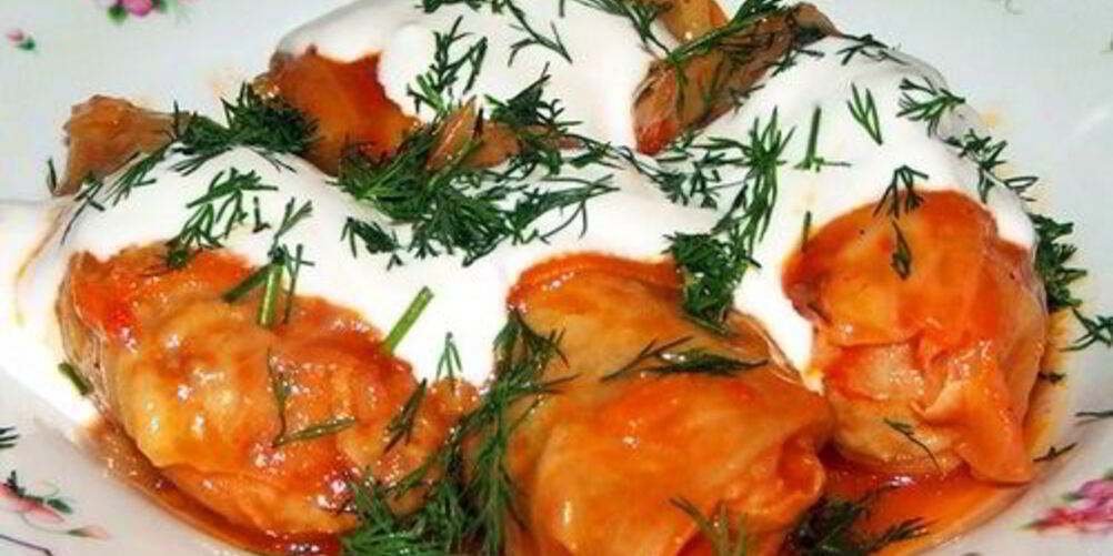 Рецепт диетические голубцы в сметане