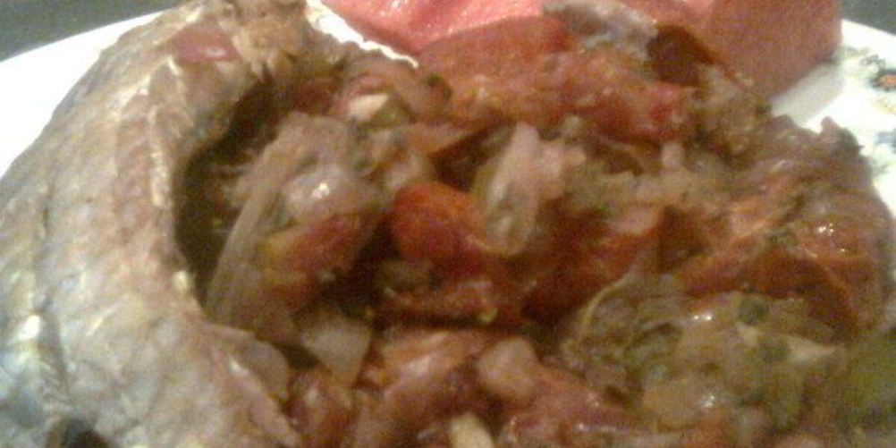 Рецепт долма из копченой рыбы