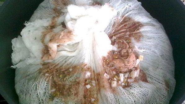 долма из копченой рыбы