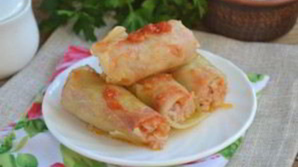 голубцы, фаршированные мясом и рисом