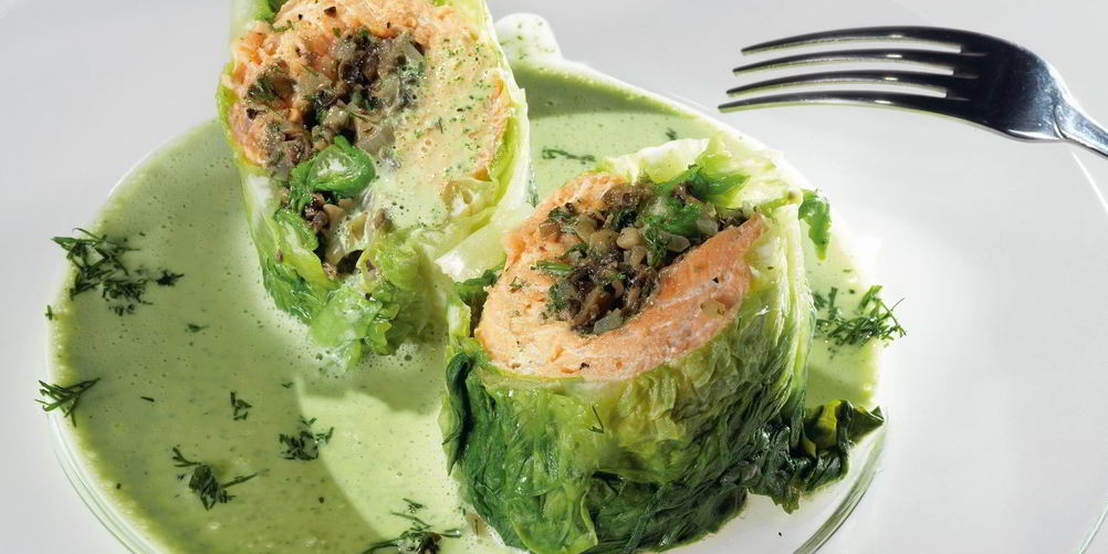 Рецепт голубцы из латука с форелью