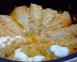 Голубцы из свиного фарша в мультиварке