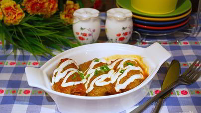 Голубцы с фаршем и рисом