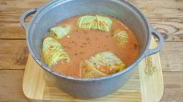 голубцы с фаршем и рисом