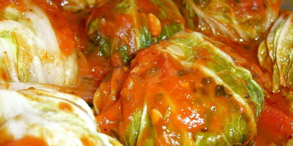 Рецепт голубцы с пекинской капустой для лентяев