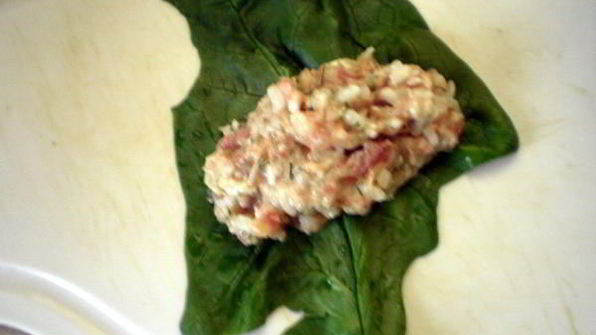 голубцы в шпинате
