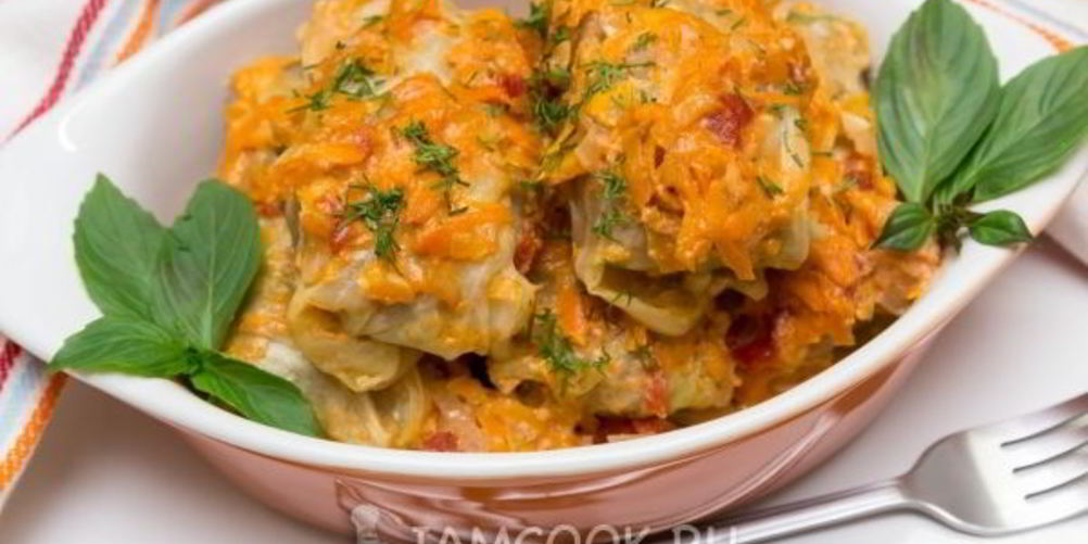 Рецепт голубцы в томатно-сметанном соусе в духовке