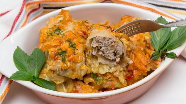 голубцы в томатно-сметанном соусе в духовке