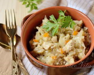 Ленивые голубцы с курицей