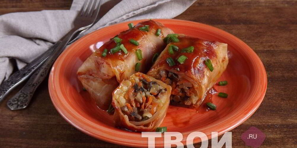 Рецепт постные голубцы с грибами