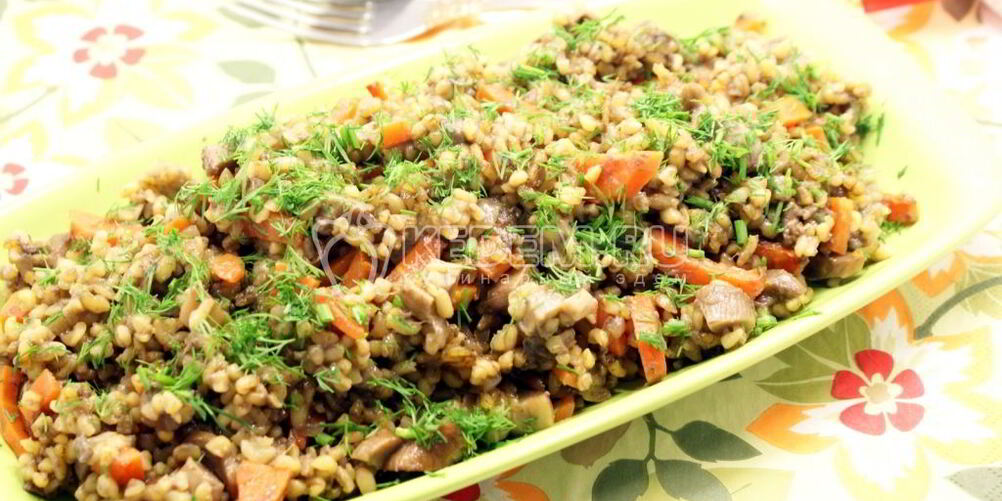 Рецепт белые грибы с булгуром