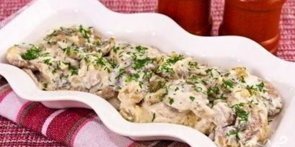 Рецепт белые грибы в сметане