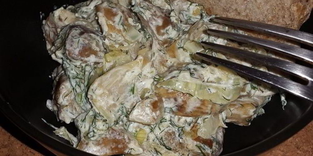 Рецепт белые грибы, жареные с луком и сметаной