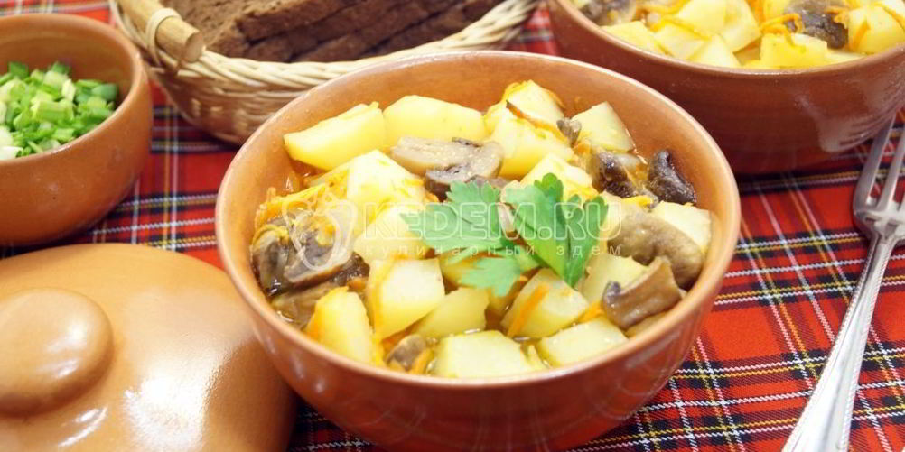 Рецепт горшочки с грибами в духовке