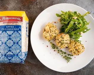 Грибы, фаршированные перловкой