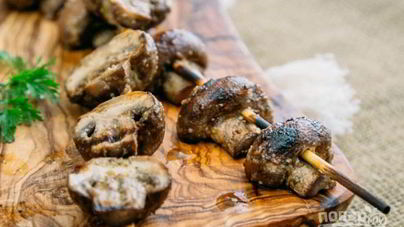 Грибы на мангале