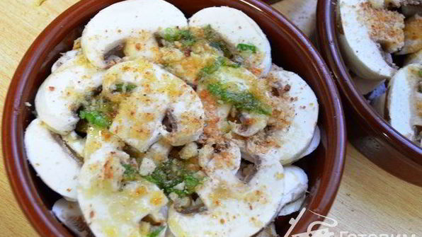 грибы пикантные в духовке