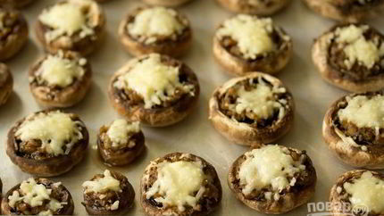 Грибы шампиньоны в духовке