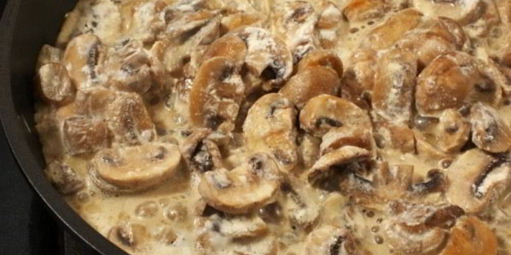 Рецепт грибы, тушенные в сливках