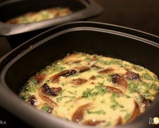 Грибы в сливочной заливке