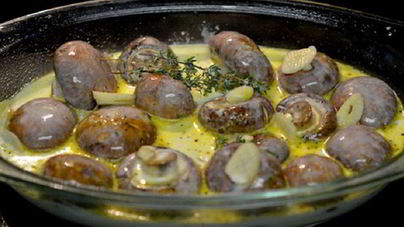 Грибы в сливочном соусе