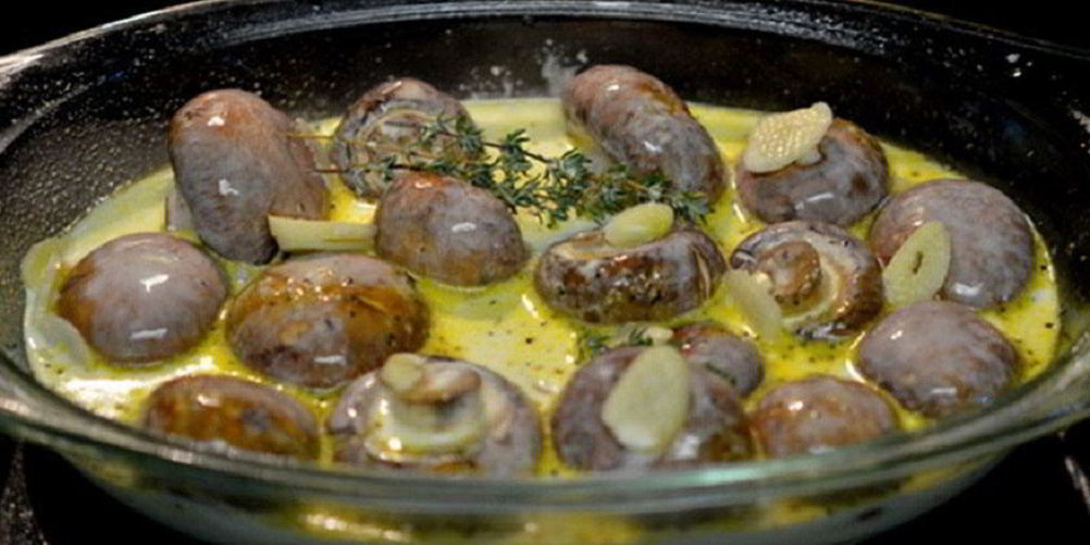 Рецепт грибы в сливочном соусе
