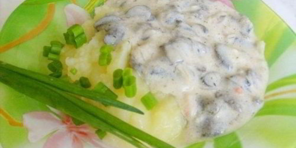 Рецепт грибы в сметанном соусе