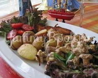 Лисички жареные с картофелем