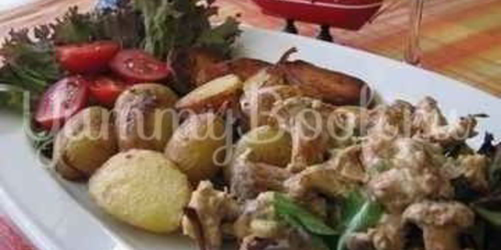 Рецепт лисички жареные с картофелем