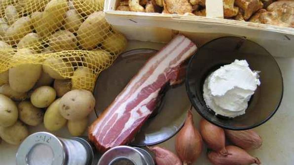 лисички жареные с картофелем