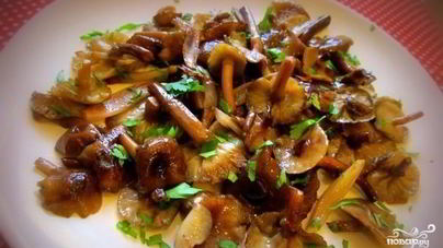 Опята жареные в мультиварке