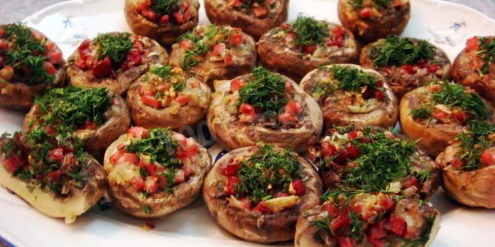 Рецепт шампиньоны фаршированные запеченные в духовке