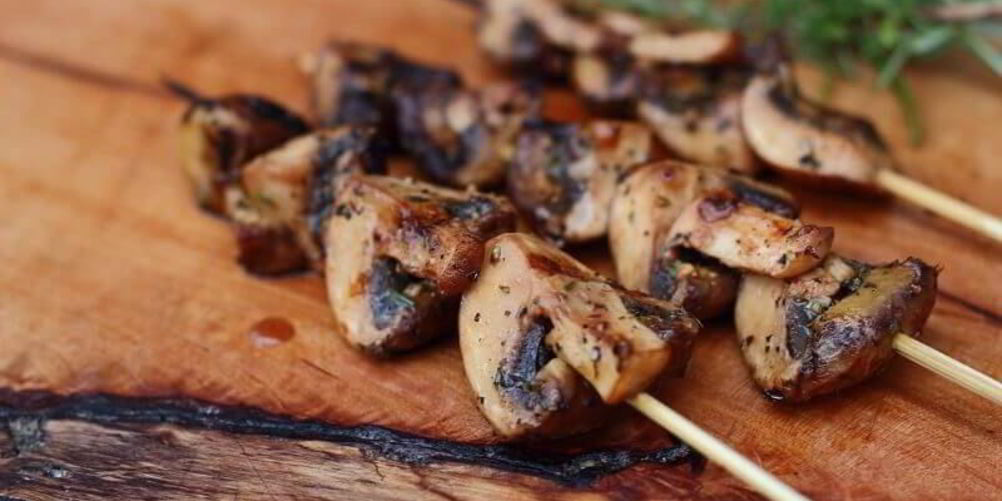 Рецепт шампиньоны на костре