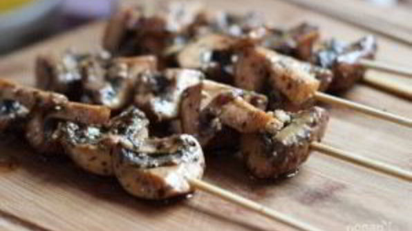 шампиньоны на костре