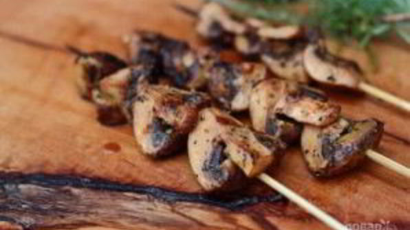 шампиньоны на костре