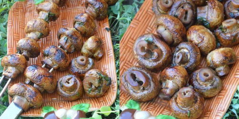 Рецепт шампиньоны на мангале