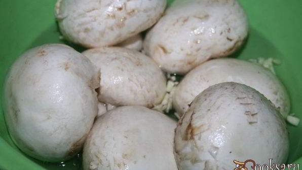 шампиньоны с чесночным ароматом на мангале