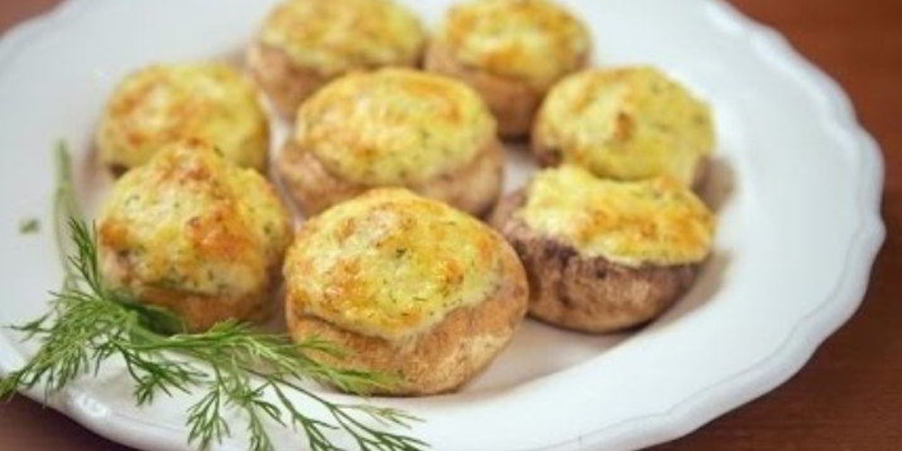 Рецепт шампиньоны с сыром и чесноком в духовке