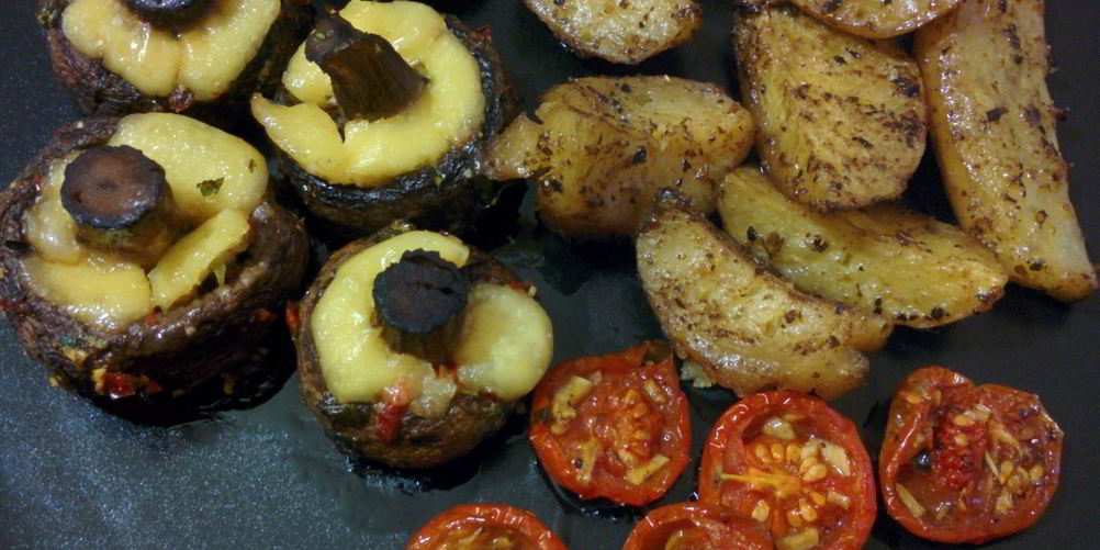 Рецепт шампиньоны с сыром в духовке