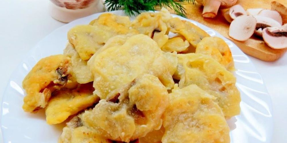 Рецепт шампиньоны в хрустящем кляре