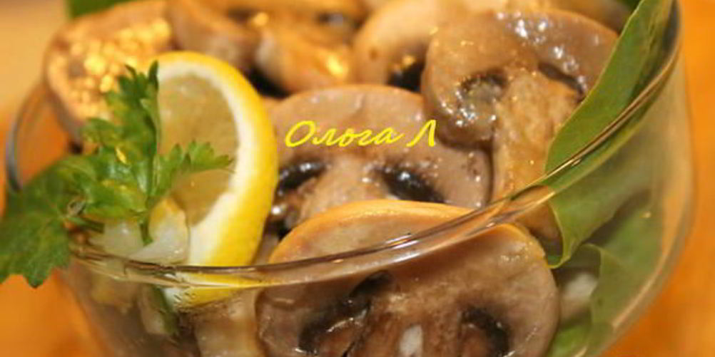 Рецепт шампиньоны в коньячной заливке