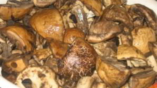 тушеные подберезовики