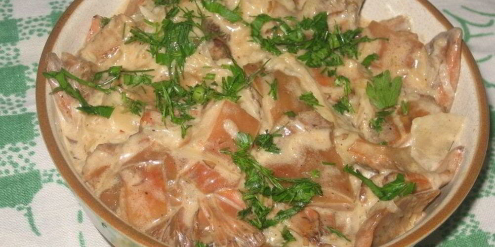 Рецепт тушеные рыжики