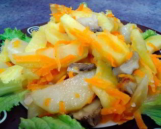 Вешенки, тушенные с картошкой